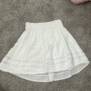 hollister white high rise skirt